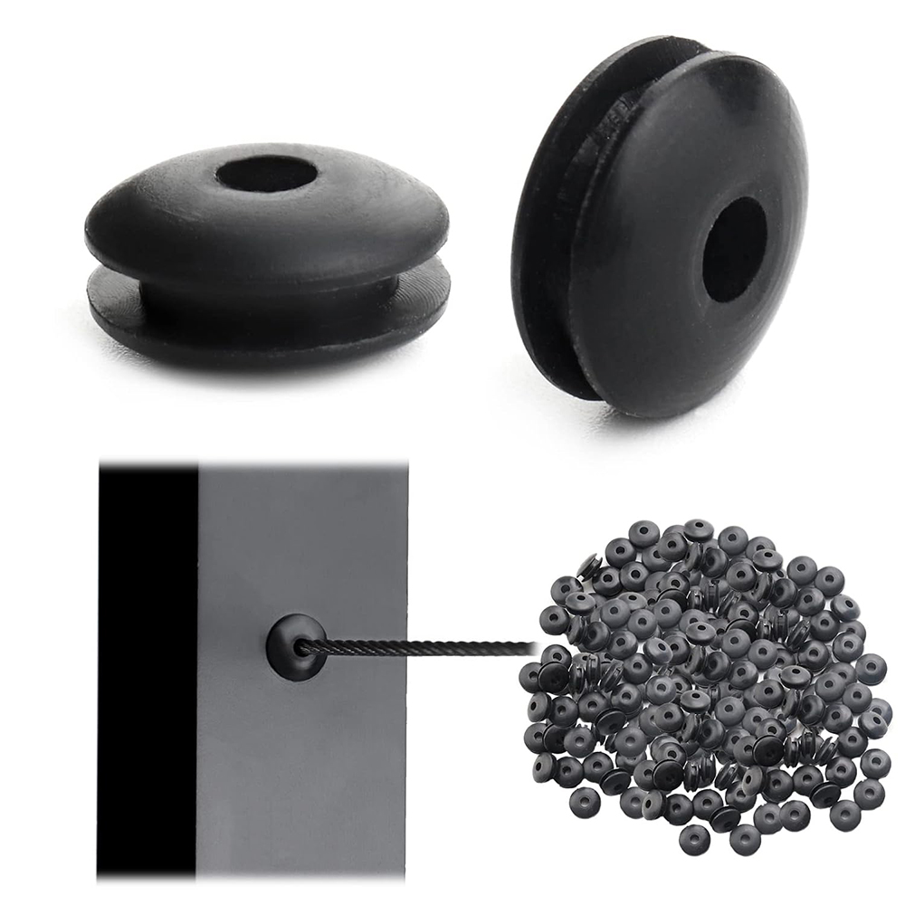1/8" 5/32" Cable Level Wheel Protector Sleeve Black Silicone Rubber Cable Railing Kit ONLY for Level Metal Posts
