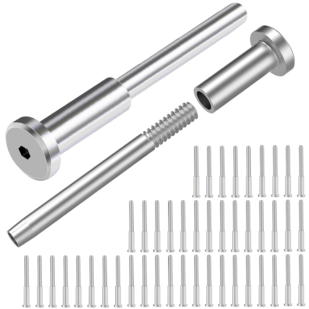 1/8" Cable Railing Tensioner Invisible Receiver and Swage Stud End Invisible Cable Railing Hardware Kits T316 Swage Tensioner and Terminal Hidden