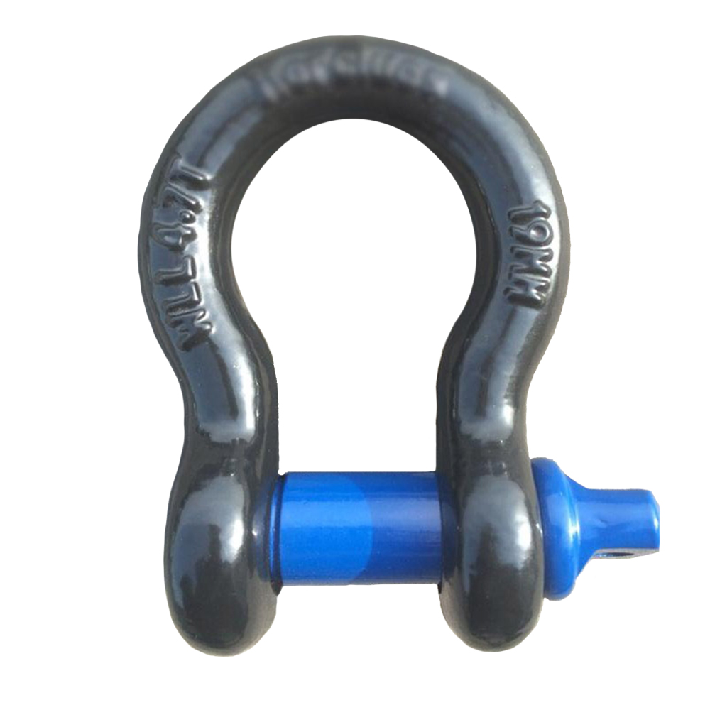 AS2741 Standard Bow Shackle High Strength Grade S Forged In Plastic Australian Shackle with Screw Pin Galvanized Forged Anchor Shackle