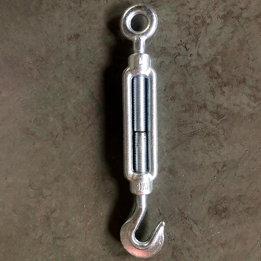 DIN 1480 Turnbuckle Open Body Turnbuckle with Eye Hook Electro-galvanized Turnbuckle for Wire Rope Fitting