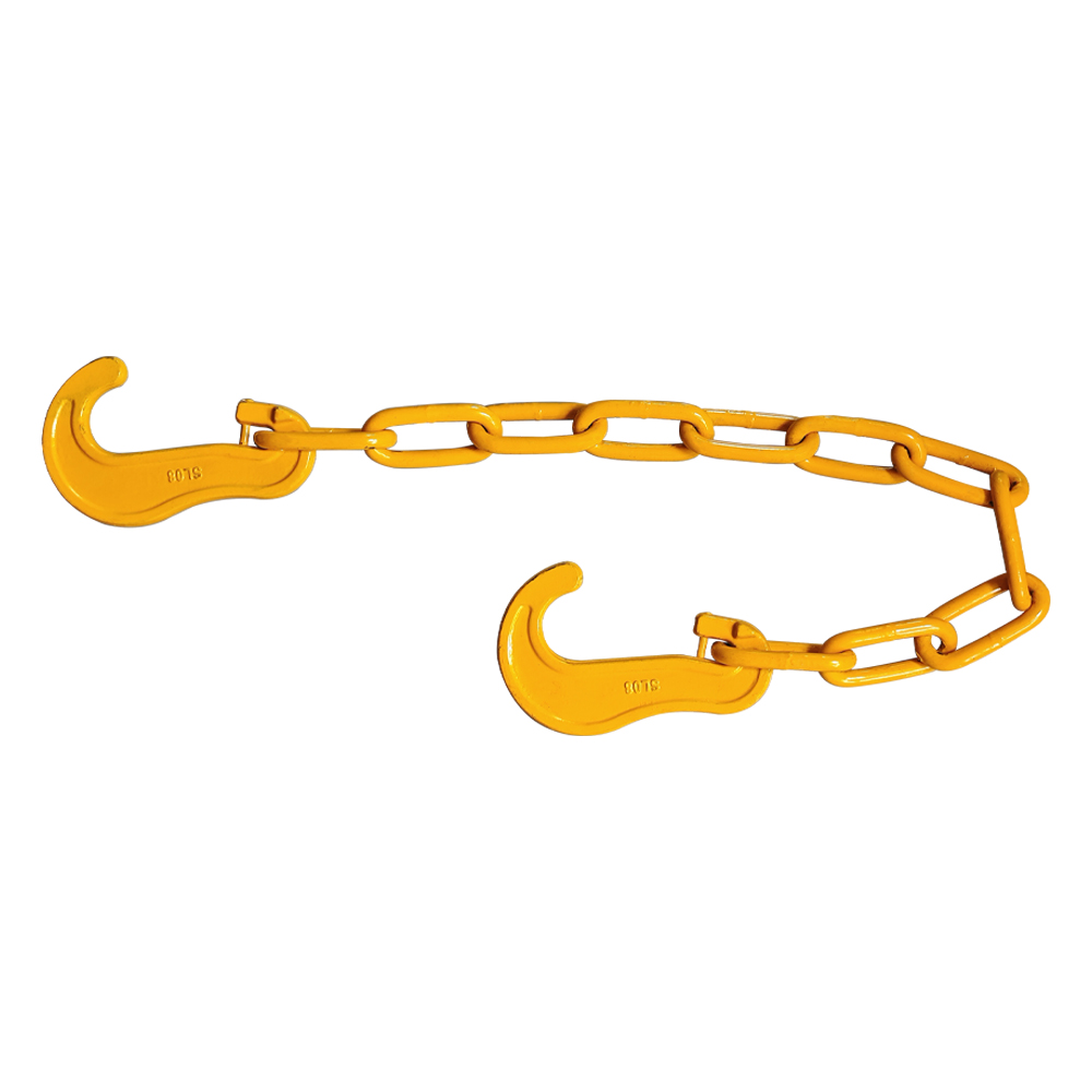 High Tensile Color Painted Alloy Steel Chain Grade 80 Welded Link Chains Container Transport Lashing Chain with Hook