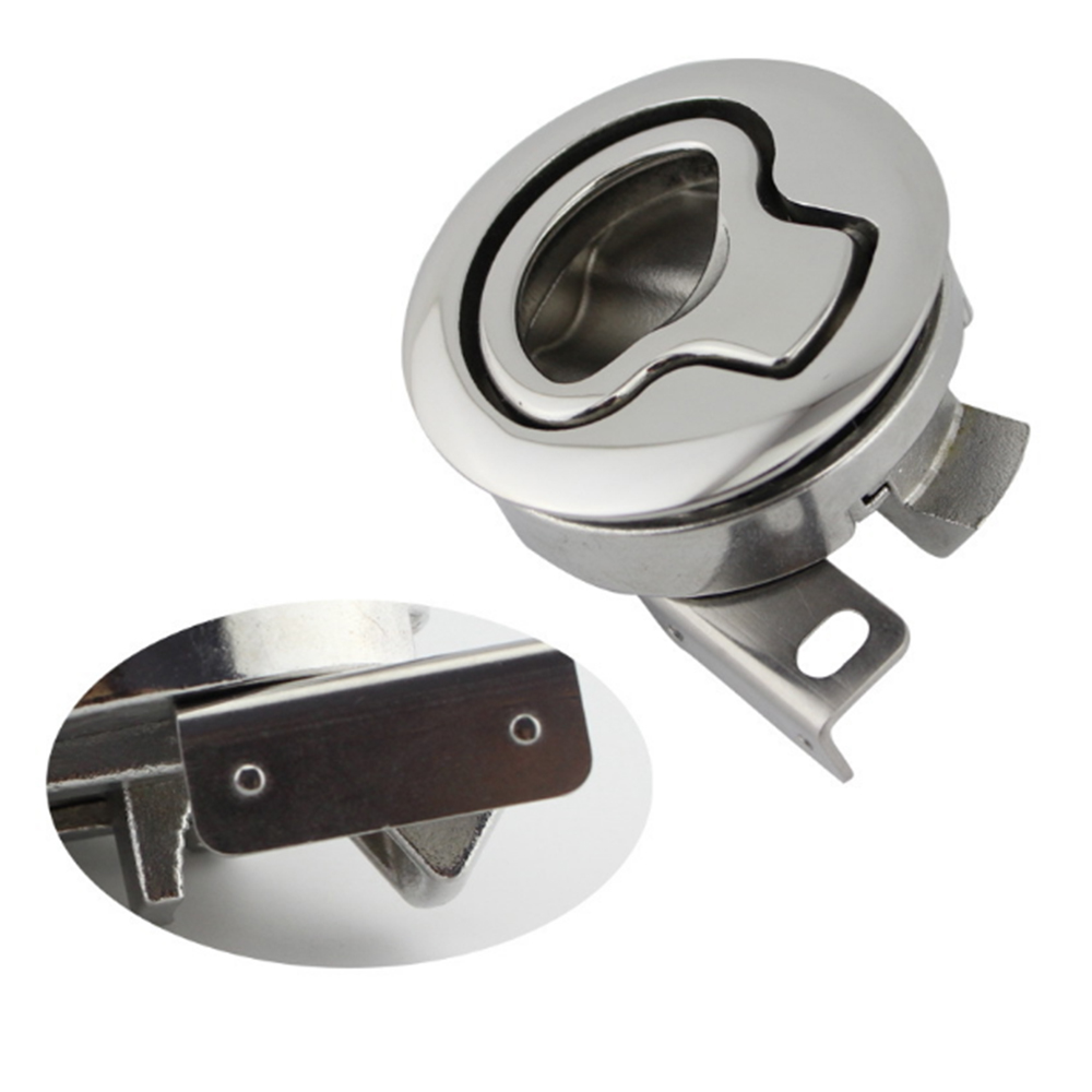 Marine Hardware Yacht Accessories Door Cabinet Hardware Locking Lift Handle Boat Deck Hatch 316 Stainless Steel Round Pull Latch Flush Pull Slam Latch