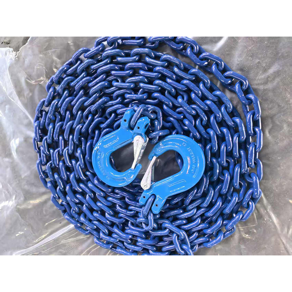 G100 Transport Binder Chain with Clevis Grab Hooks Heavy-Duty Tow Truck Chain for Secure Cargo Load for Towing Tie Down Binding Equipment