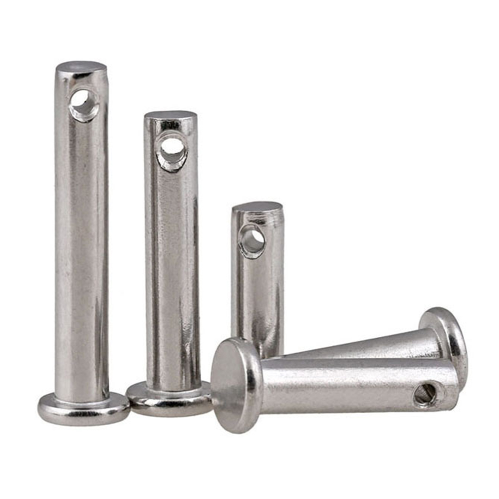 Pin Shaft Cylindrical Positioning Pin Clevis Pin Single Hole Flat Head Cotter Pin Hairpin for Hitch Pin Lock Systems