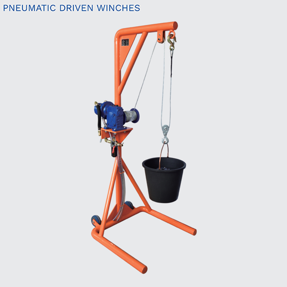 Pneumatic Driven Mucking Winches Marine Ship Tank Cleaning Use