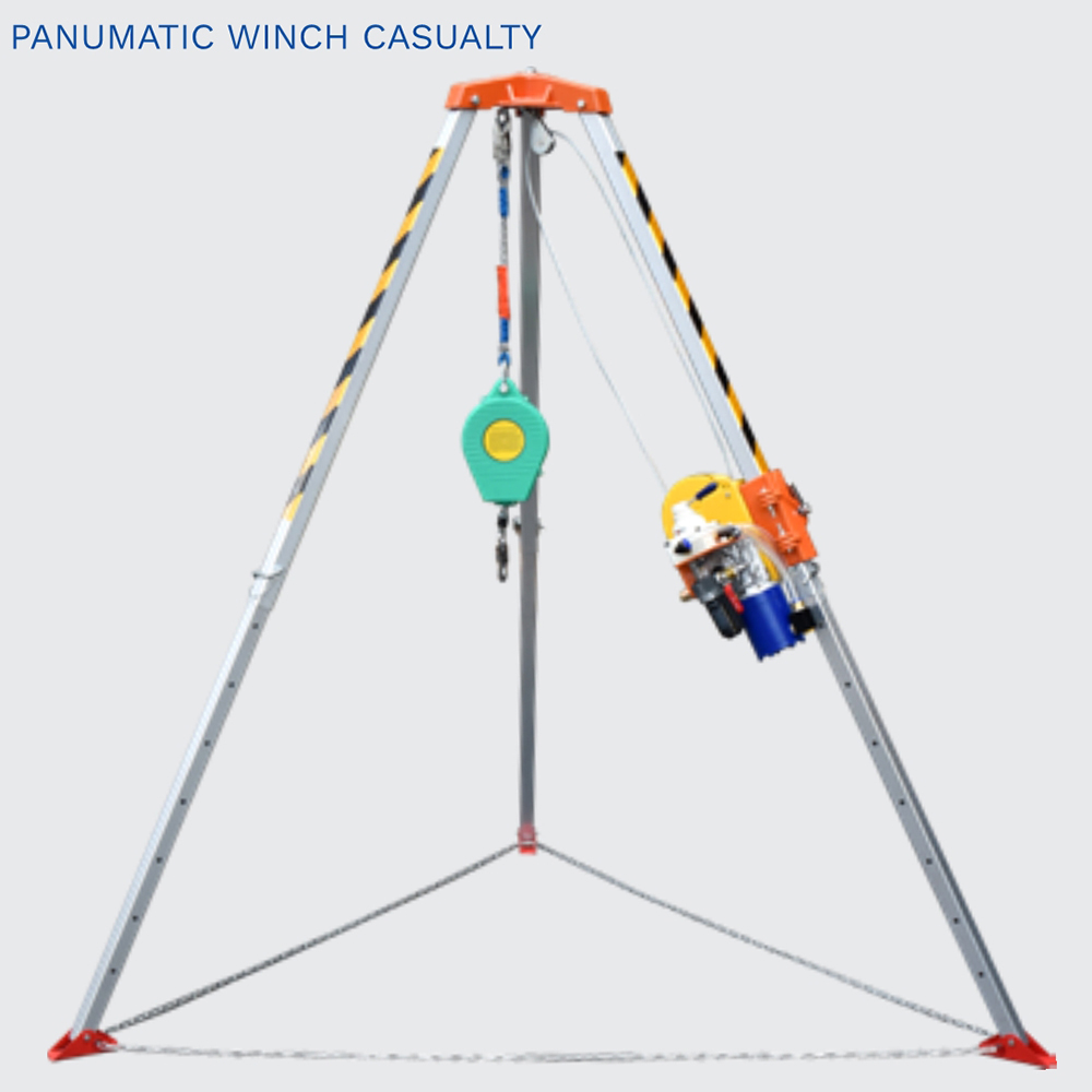 Safety Emergency Rescue Tripod Pneumatic Winch Casualty Aerodynamic Rescue Tripod for Ships