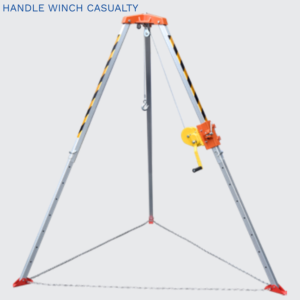 Manual Tripod Safety Emergency Rescue Tripod Handle Winch Casualty Marine Rescue Tripod