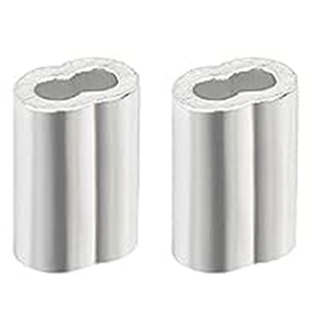 Wire Rope Sleeves Aluminum Crimping Loop Sleeve Cable Ferrule Double Barrel Ferrule Assortment Kit for Wire Rope and Cable