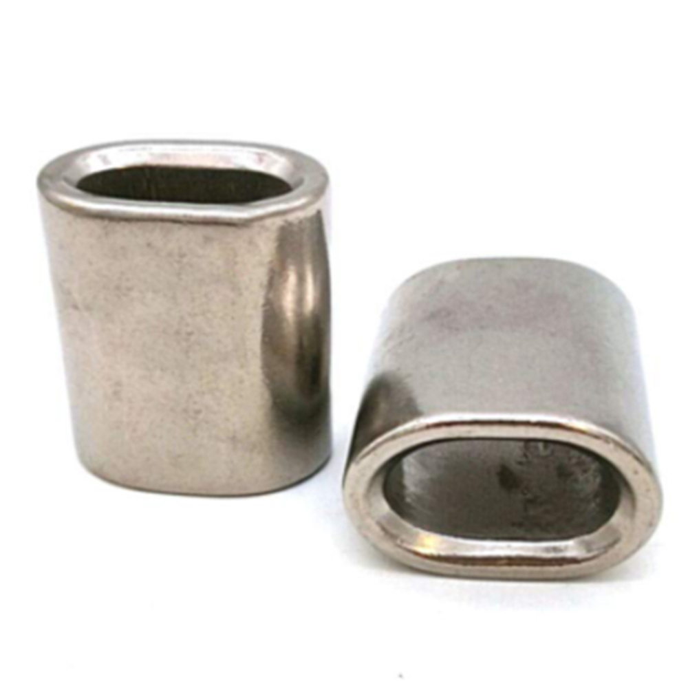 Wire Rope Sleeve Cable Ferrule 316 Stainless Steel Oval Hole Crimping Loop Sleeve for Wire Rope and Cable