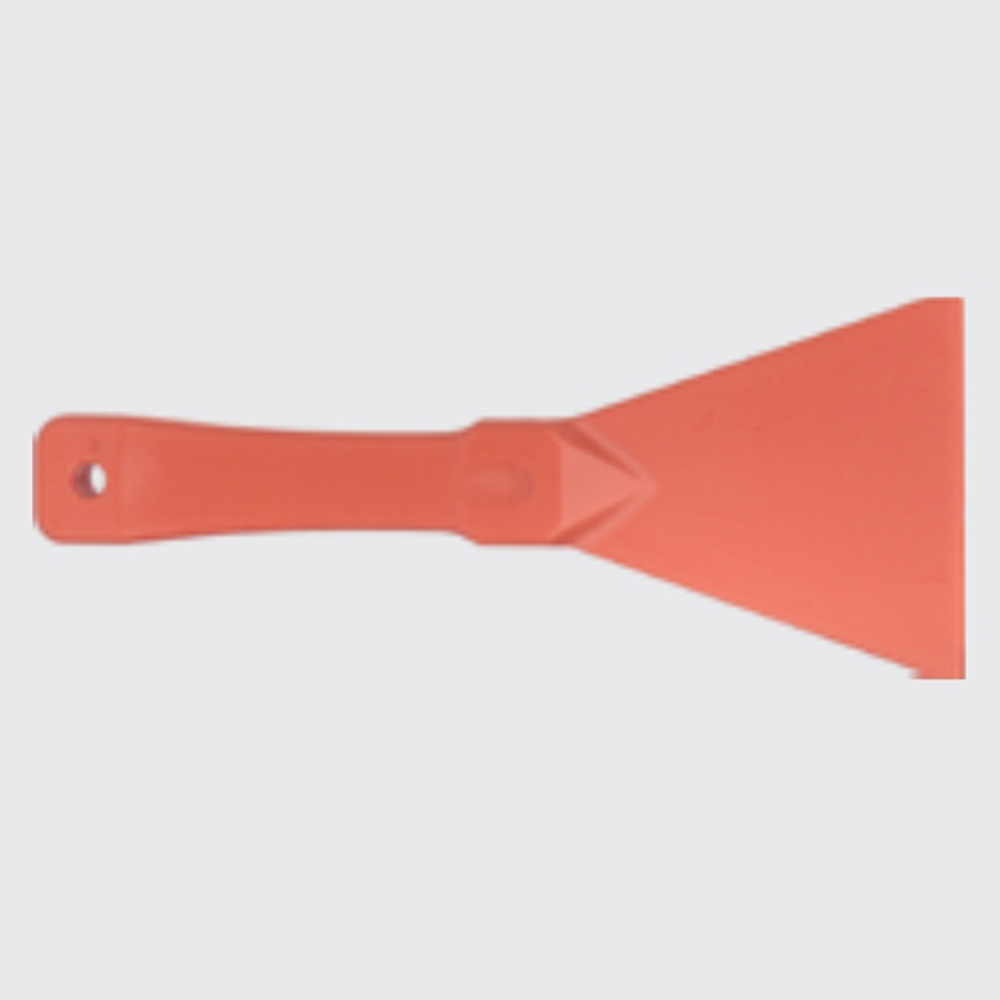 Plastic Short-Handle Triangular Scraper 75mm Orange