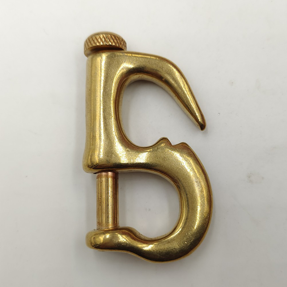 Leather Craft Hardware Solid Brass Navy Clasp Buckle Dog Collar Lobster Clasps Quick Release Spring Snap Hook Carabiner