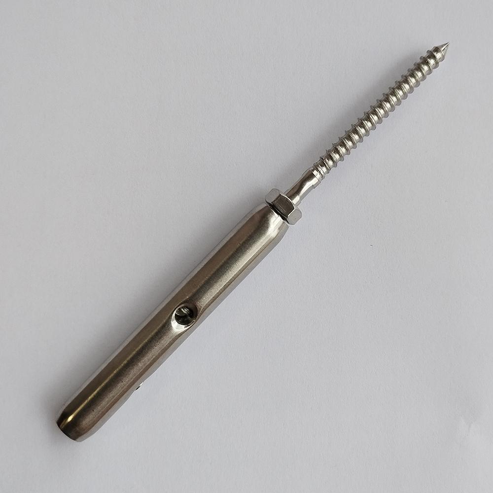 Stainless Steel Swageless Lag Screws Terminal Left & Right Cable Railing Hardware Kit Handed Thread Quick Connect Cable Swageless Lag Screws Terminal
