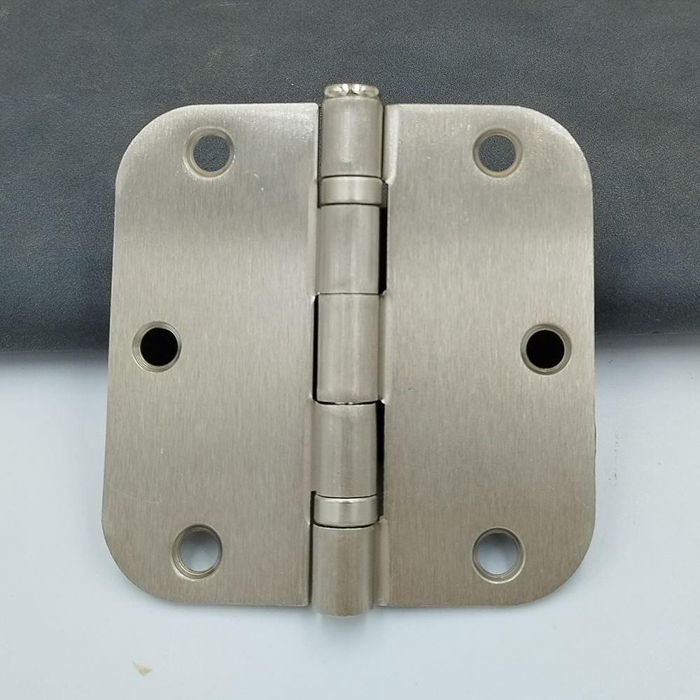 Stainless Steel 2BB Ball Bearing Door Hinge 3.5"x3.5"x2.2mm with 5/8" Radius Corners Brushed Nickel Hinges American Style Indoor Door Hinges