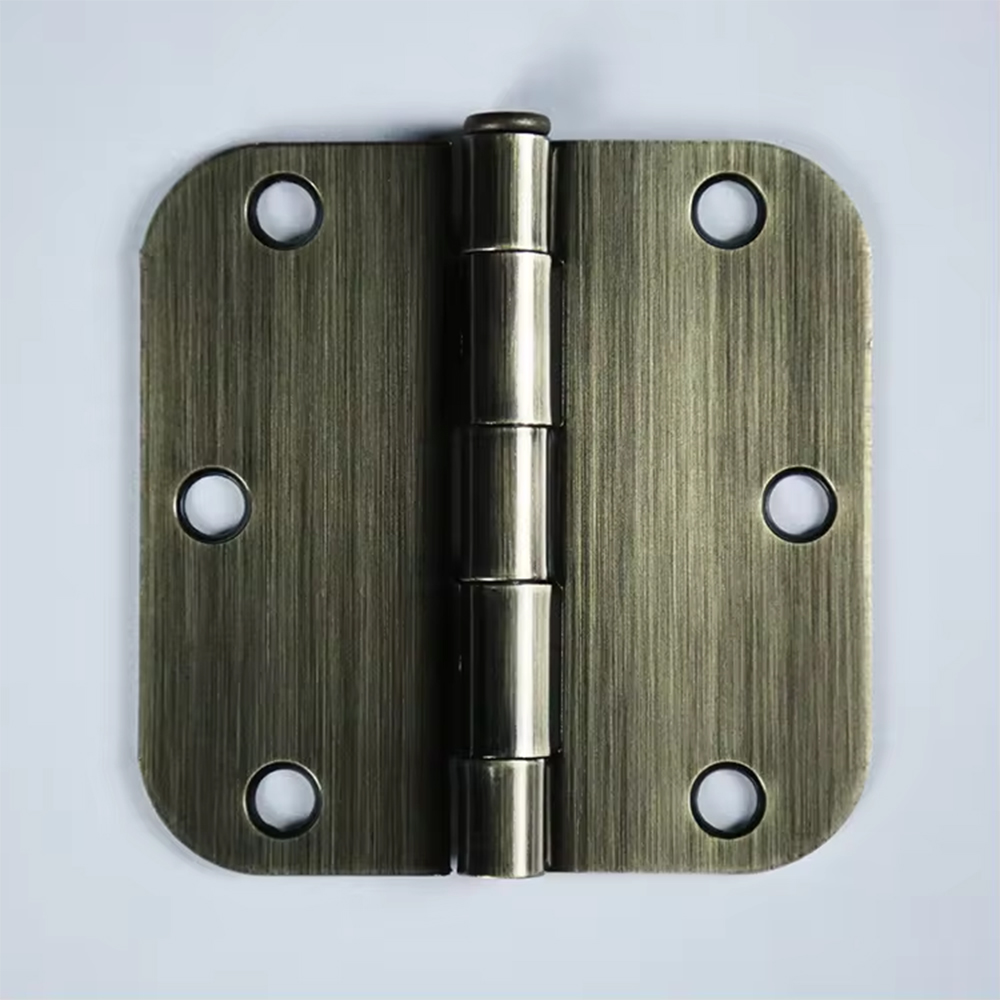 Hardware Accessories Hinges 3.5 INCH Antique Brass Round Corner Hinge Heavy Duty Wood Hidden Door Hinges