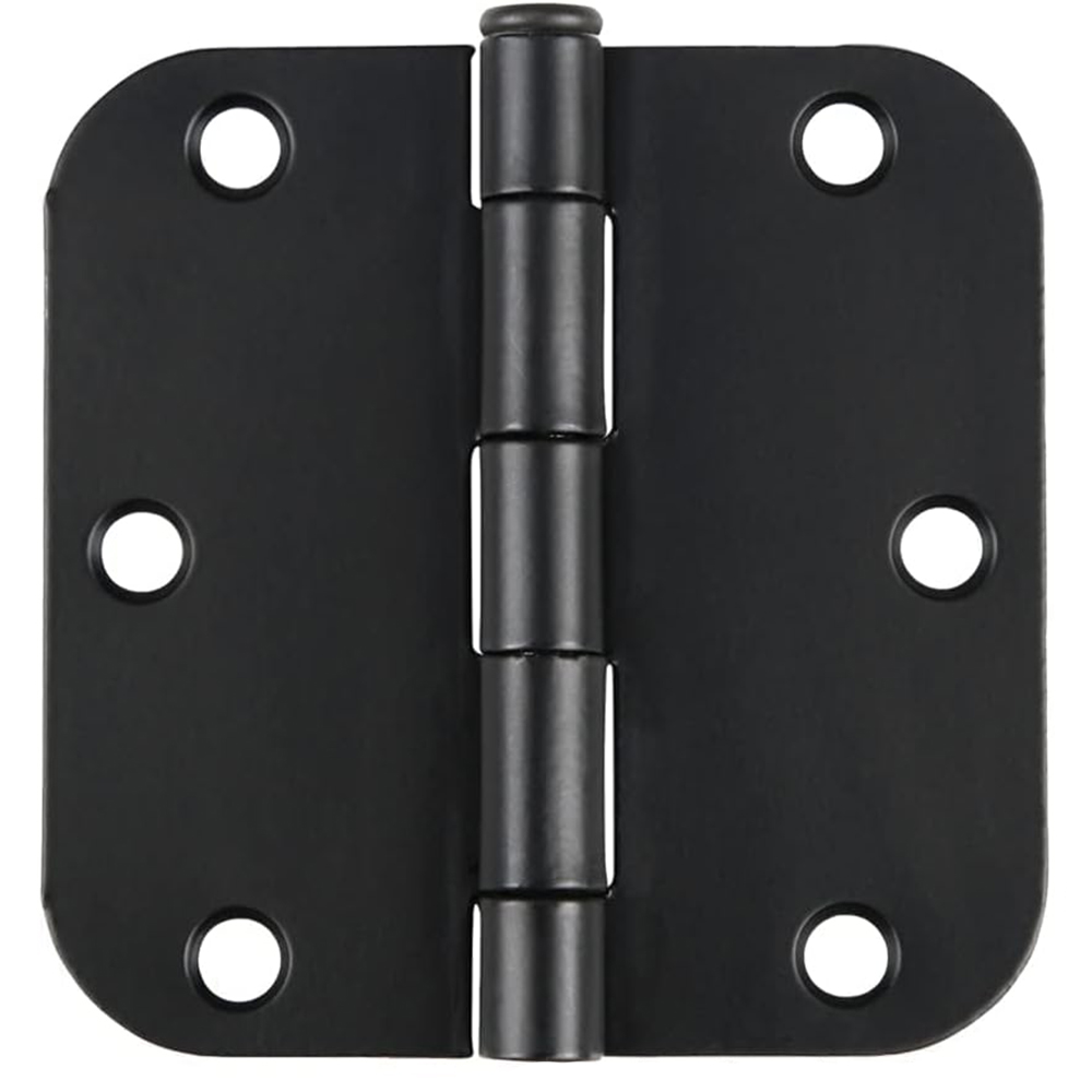 Customization Various Specifications Matte Black Folding Butt Hinges 3-1/2" X 3.5 Inch 5/8 Radius Safe Black Door Hinges