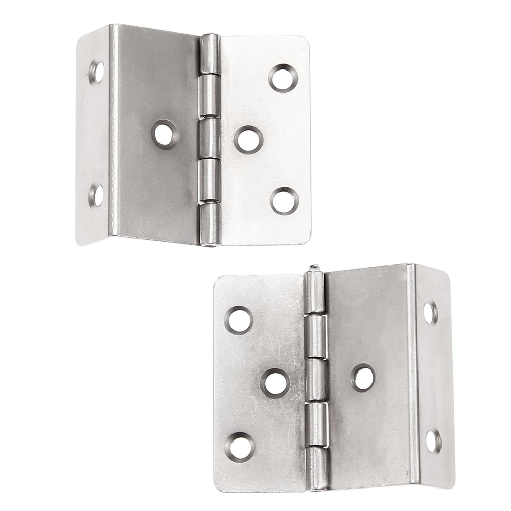 Zinc Alloy Vintage Hinges with Screws Silver Three Fold Retro Hinge Hardware for Door, Cabinet, Furniture, Vintage Jewelry Chest