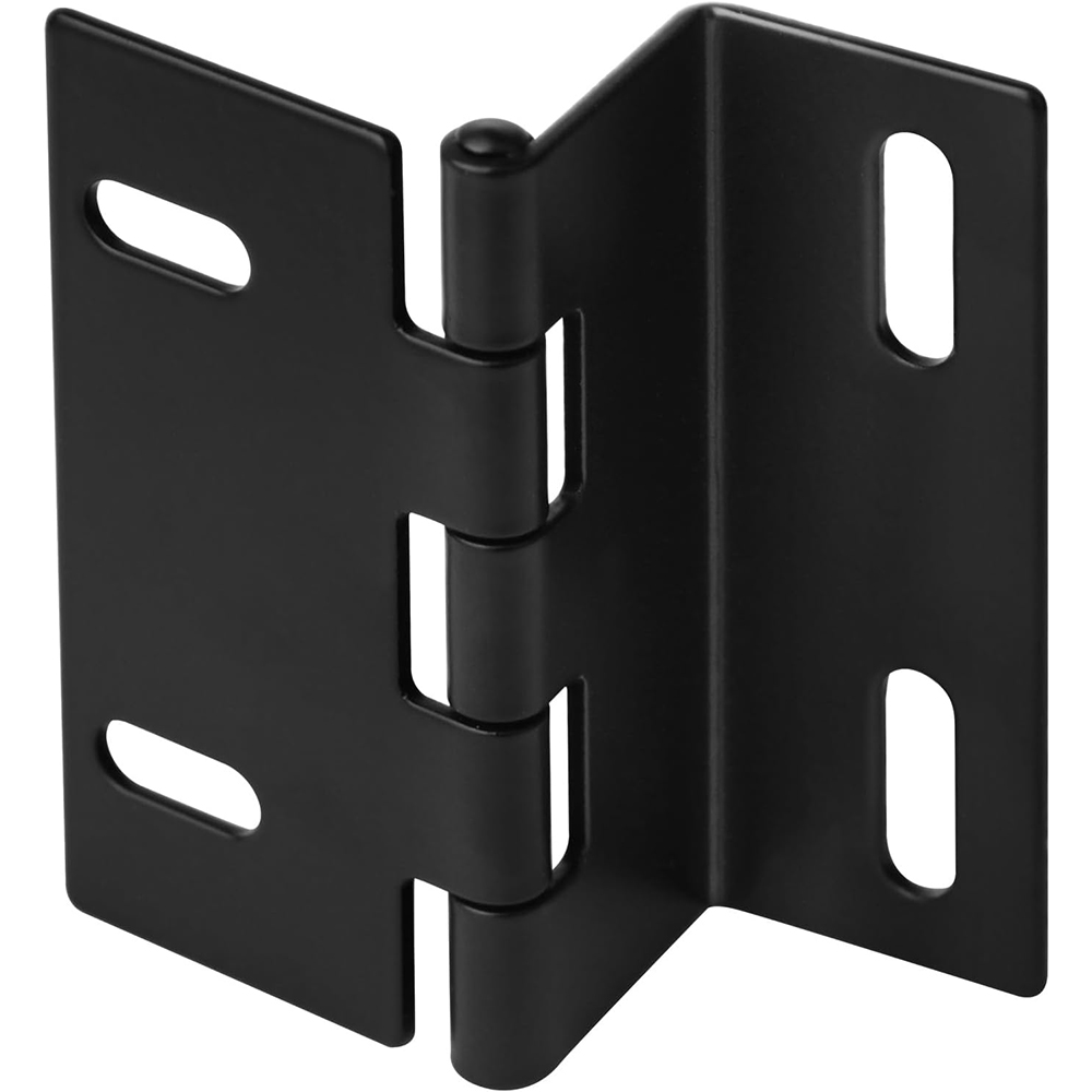 4" Half-Surface Chest Hinges (52+36+33) mm Width Black Offset Door Hinge Shutter 3 Fold Retro Hinges Swing Hinge for Door, Cabinet