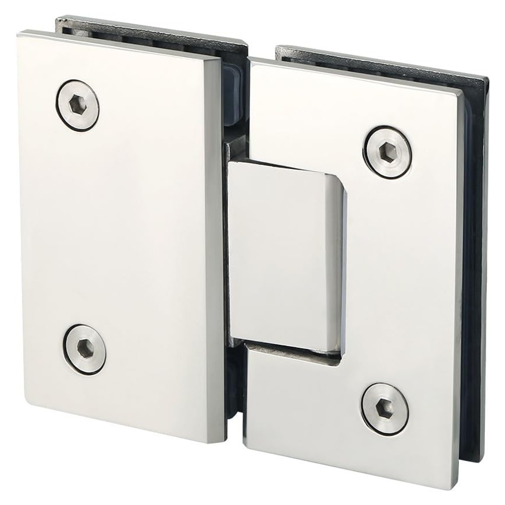 Polished Chrome Heavy Duty Stainless Steel Cabinet Hinges Glass Shower Door Hinges Frameless Shower Doors Hardware Replacement Part 180 Degree Shower Door Hinges for Glass Doors