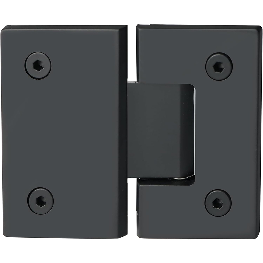 Heavy Duty Stainless Steel Cabinet Hinges Frameless Shower Doors Hardware Replacement Part Black Shower Room Bathroom Hinge 180 Degree Shower Door Hinges for Glass Doors