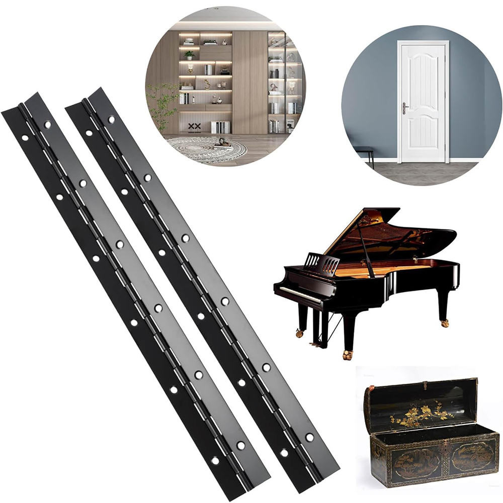 Cabinets Furniture Hardware Hinge 12 Inch Black Folding Hinge Heavy Duty Stainless Steel Piano Hinge for Cabinet Door Cases Wood Furniture