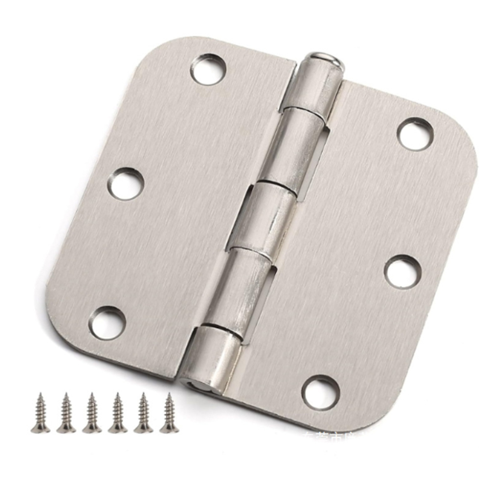 3.5 x 3.5 Inch Iron Hinge Full Mortise Butt Hinge 3.5 Inches Round Corner Ball Bearing Gate Hinges Silver Heavy Duty Folding Door Hinges