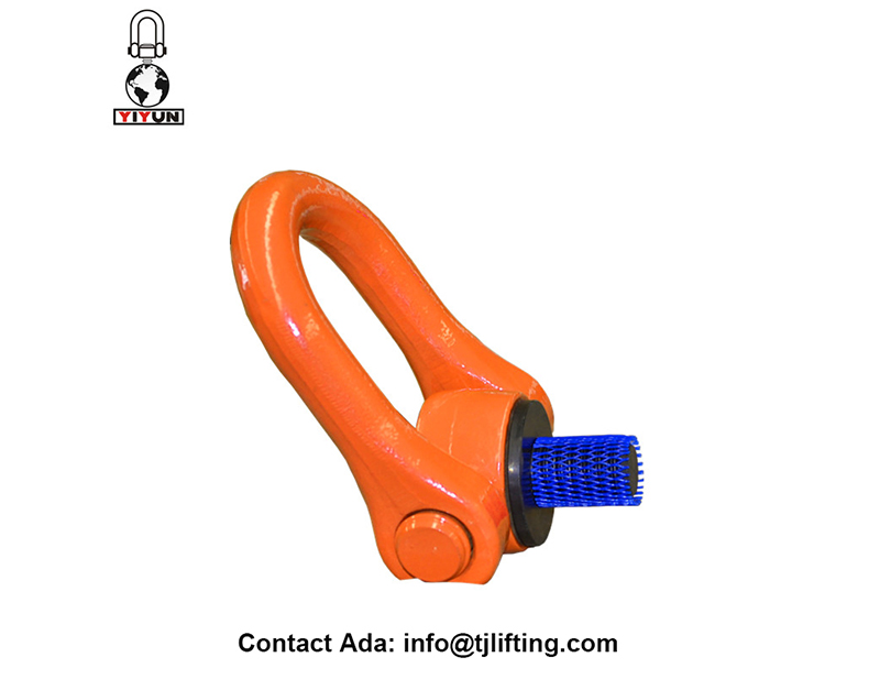 360 degree rotatability tool-free mounting swivel shackle