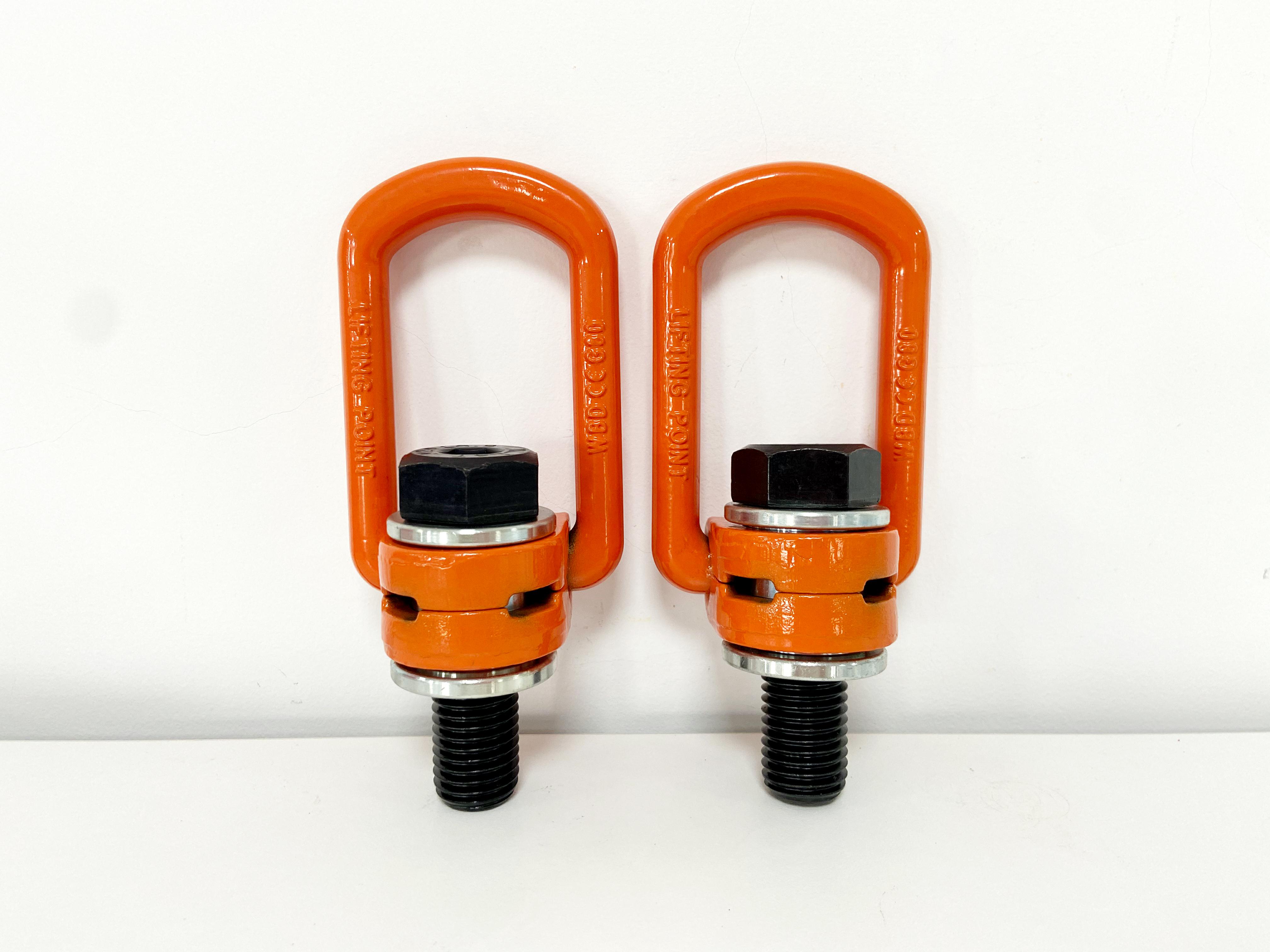 Grade 80 safety lifting sling pivot and M24 swivel point hoist ring