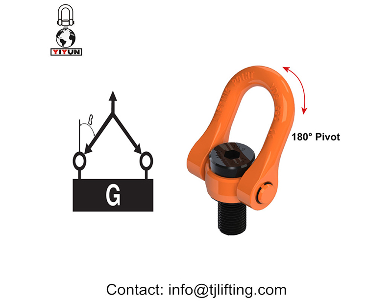 high tensile chinese lifting point central pull swivel hoist ring M64
