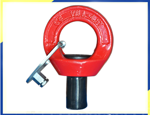 Alloy Steel G80 Red Painted Rotating Lifting Point / Swivel Eye Bolt Hoist Ring