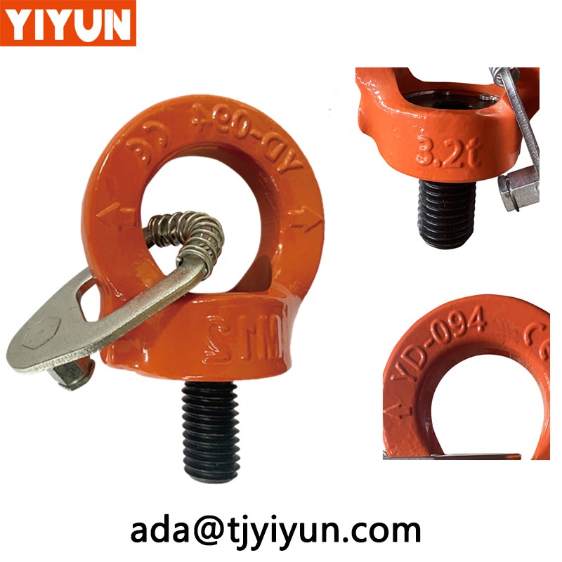 YD084 M14 WLL 0.75T G80 alloy steel Swivel Eye bolt