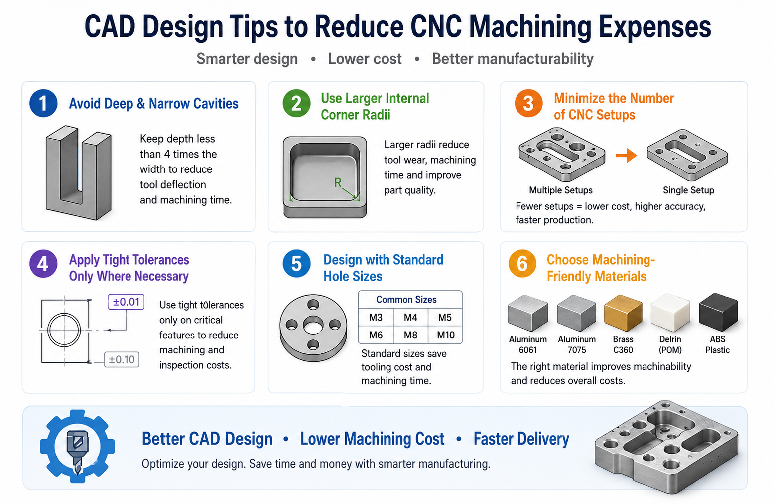 Tips Desain CAD untuk Mengurangi Biaya Pemesinan CNC