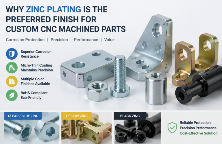 Why Zinc Plating Is the Preferred Finish for Custom CNC Machined Parts