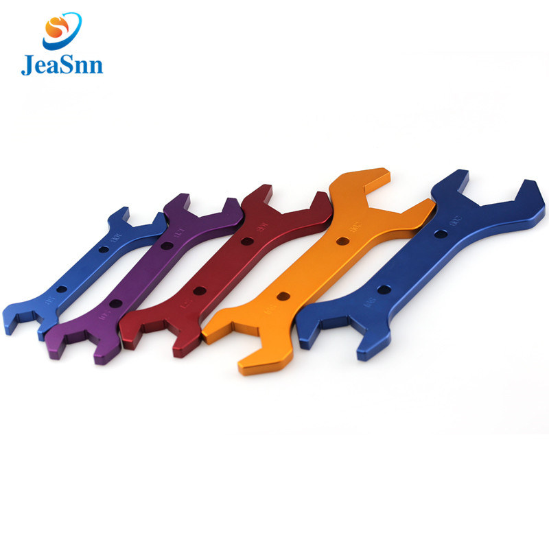 China manufacturer custom double open ended adjustable wrench AN3-AN20 spanner set hose fitting wrench aluminum AN wrench for sale