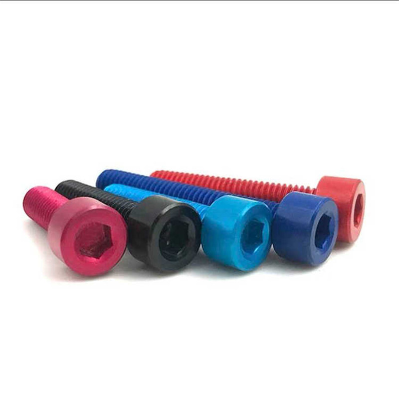 Custom anodized color aluminum screw metal threaded aluminum fasteners for sale