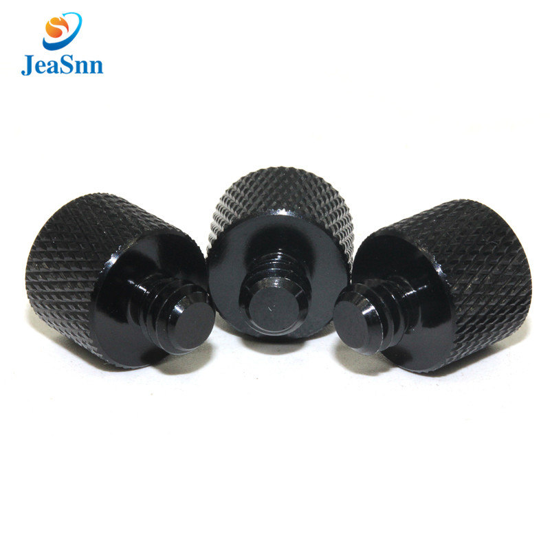 Precision aluminum anodized 1/4-20 pc black thumb screws for sale