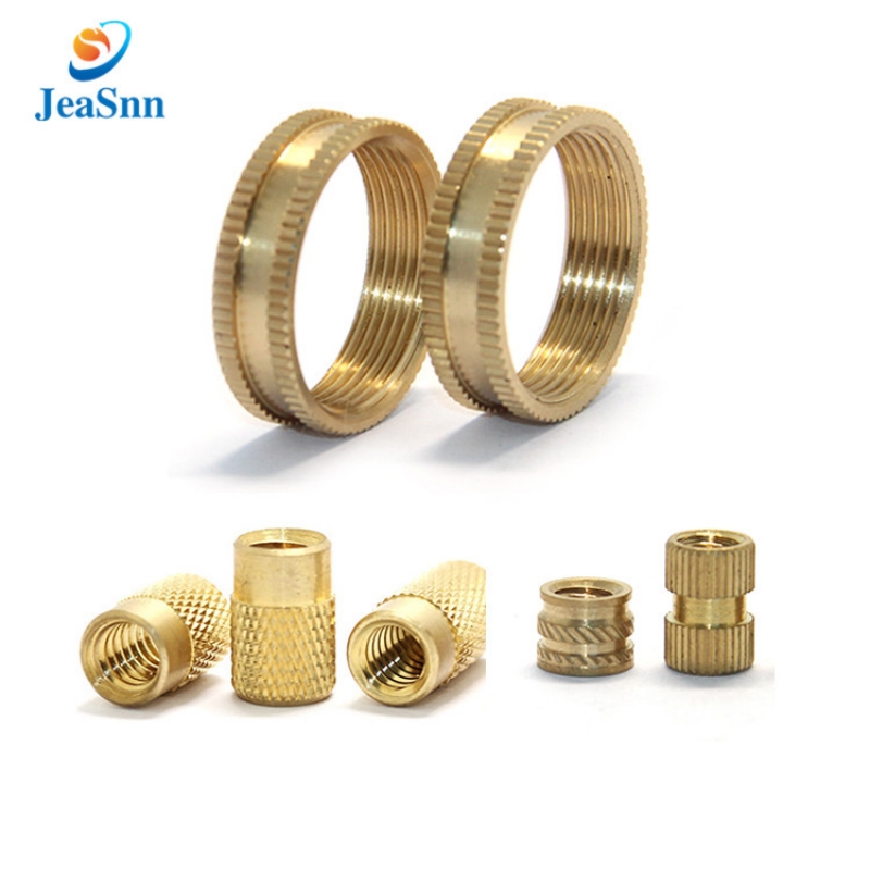 Injection molding brass insert nuts threaded brass knurled nut