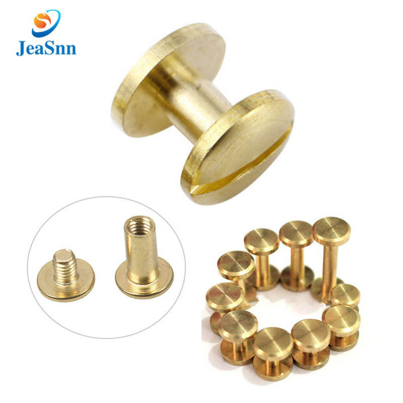 Metric sex bolt copper binding post head screw male to female brass chicago screws for leather