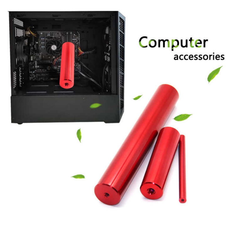 Pcb support spacer aluminum anodized red color aluminum tube for Computer host