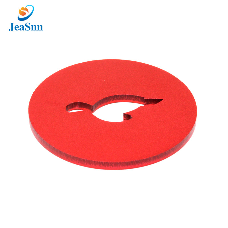 Custom logo flat anodized aluminum washer with anodizing gold red color for sale