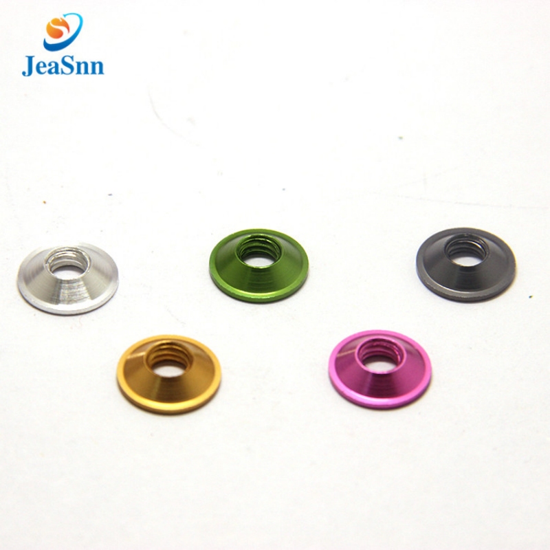 Custom round metal countersunk anodized aluminum flat washers for sale
