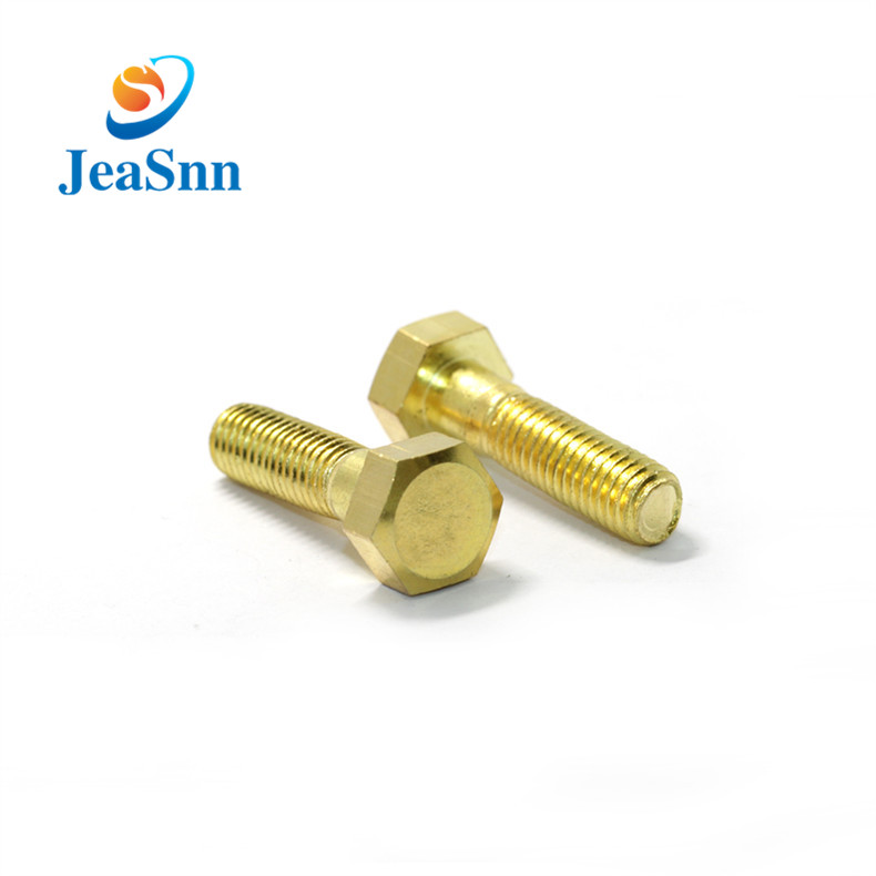 Gold Plated Brass Hex Head Screw with ISO Certificate for sale