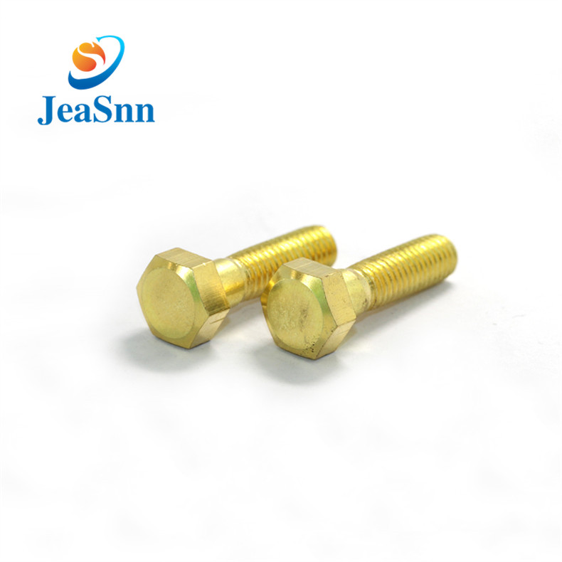 Gold Plated Brass Hex Head Screw with ISO Certificate for sale