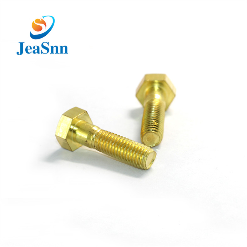 Gold Plated Brass Hex Head Screw with ISO Certificate for sale