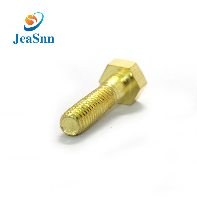 Gold Plated Brass Hex Head Screw with ISO Certificate for sale
