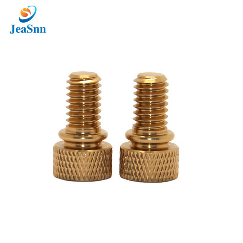 Round colored knurled knob anodized aluminum thumb screw