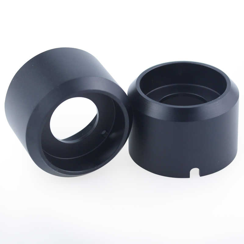 Aluminum 6061 cnc track light parts anodized black track light housings for sale