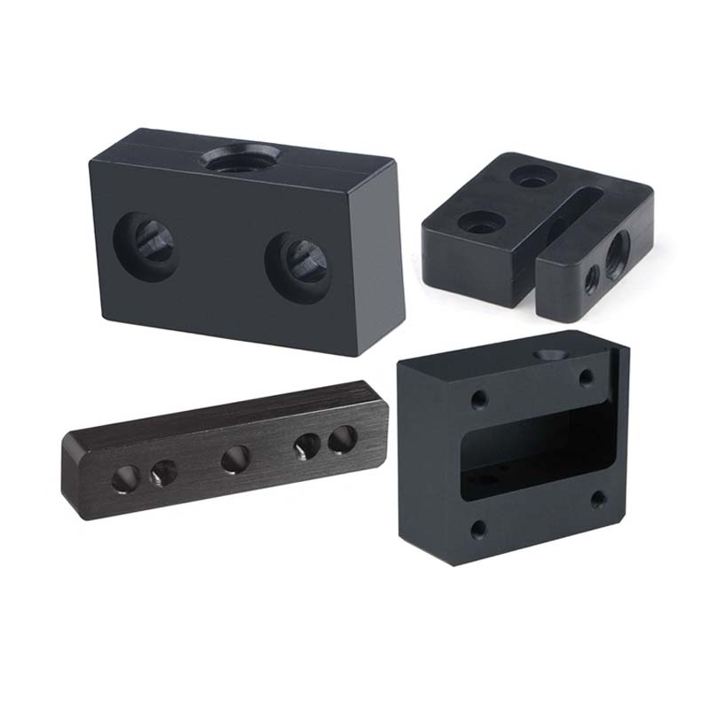 CNC machining aluminum spacer block POM acme anti nut block backlash lead screw nut block
