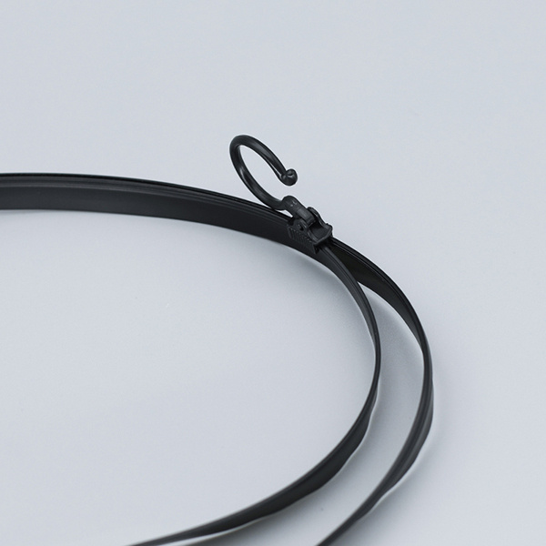 Elevate your design with a sleek black nylon zipper