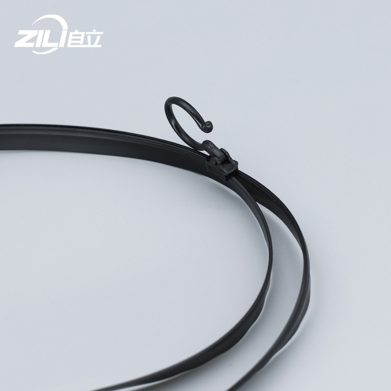 Black PE/PP/PEP Customized Plastic Slider Zipper Zip Lock For Bags