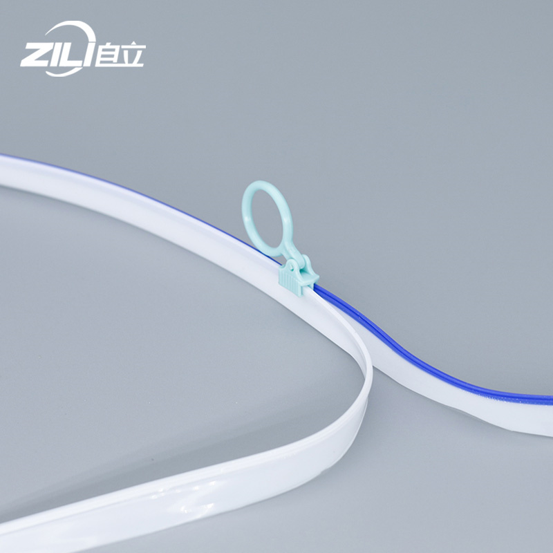 Customized Shape 13mm Width High Quality Zipper Plastic PE PP EVA Zipper Slider Zipper